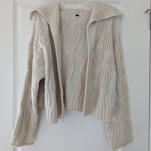 Universal Thread Womens Chunky Knit Off White Cardigan - XL